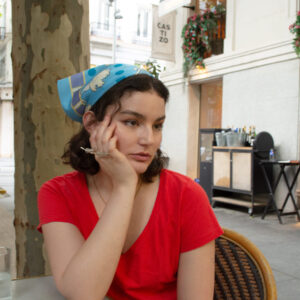 Clavel Mini Scarf Blue